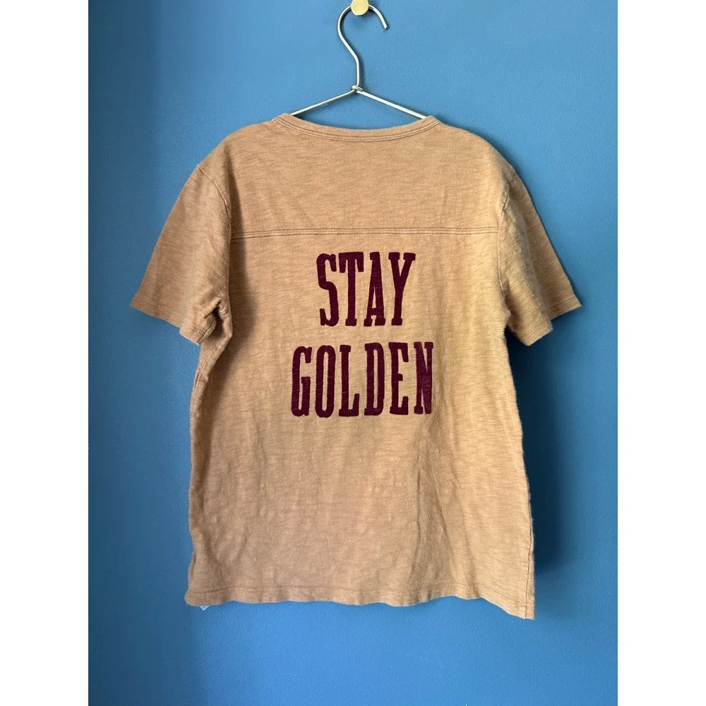 Gap‎ Kids Star Wars C-3PO Stay Golden Graphic Tee Tan Maroon Size L